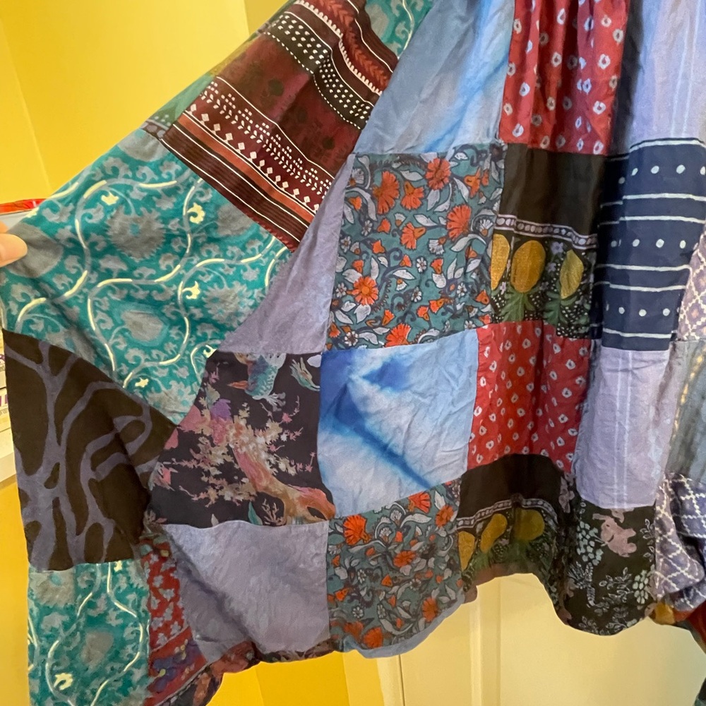 Native American Patchwork Print Trousers - image 8